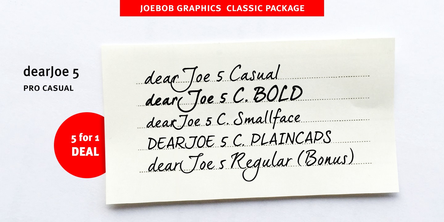 Пример шрифта dearJoe 5 Casual Pro Bold